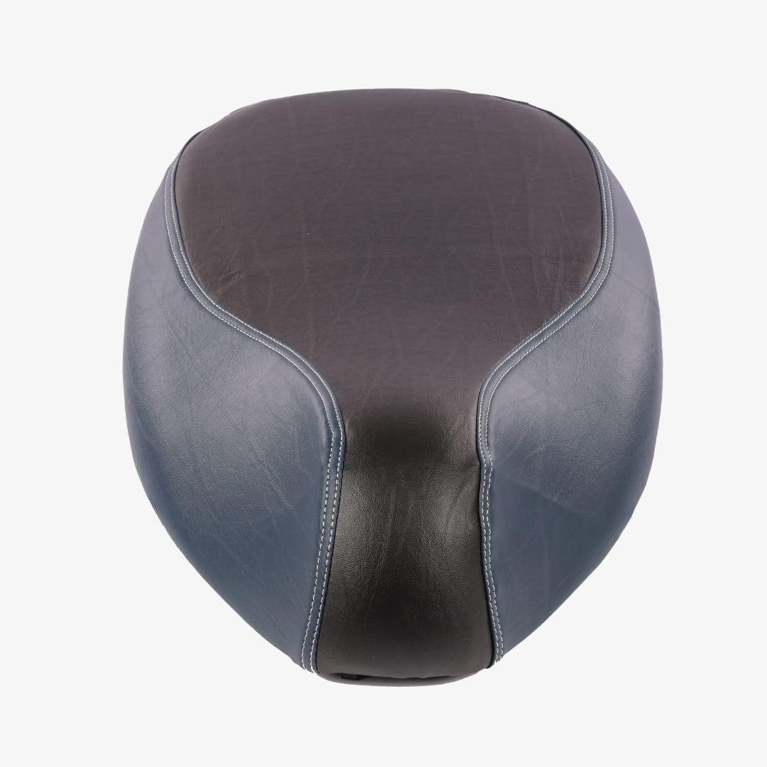 Favourite Auto Accessories Dual Coloured Seat Cover with Pro Leather Finish for Ola S1, Ola S1 Pro, Ola S1 Air, Ola S1 X+ (Black & Blue)