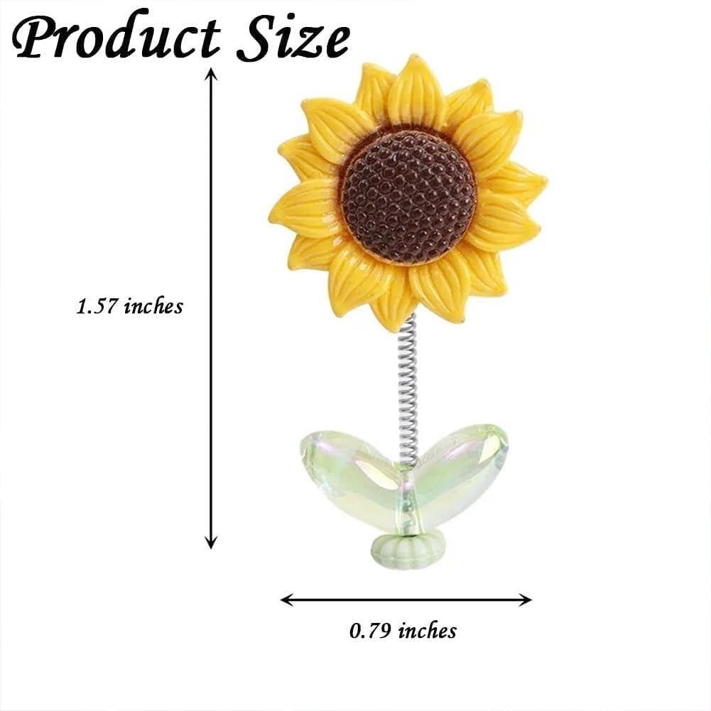 5Pcs Sunflower,Ornaments for Car,Car Accessories,Creative Rocking Ornament,Sunflower Dashboard Decorations Home Decor Accents Easy to Set up