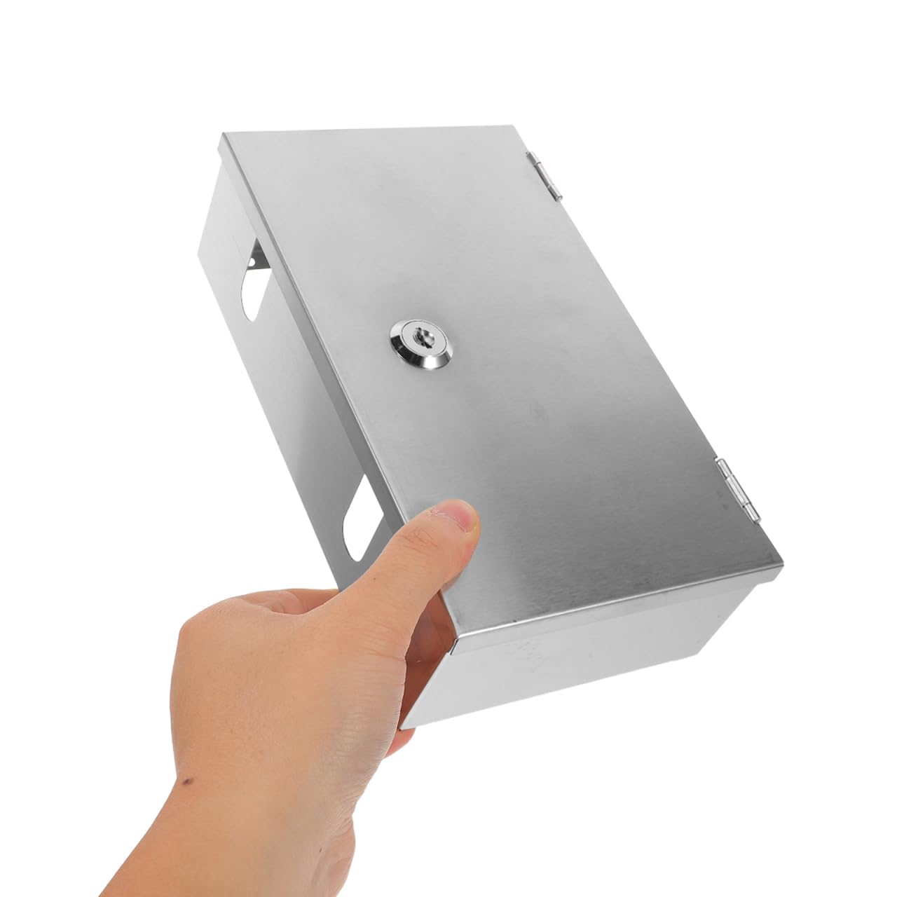 LALAFINA Caja de cubierta de toma de corriente eléctrica para exteriores, impermeable, resistente a la intemperie, con ventana transparente para seguridad en el garaje y el hogar