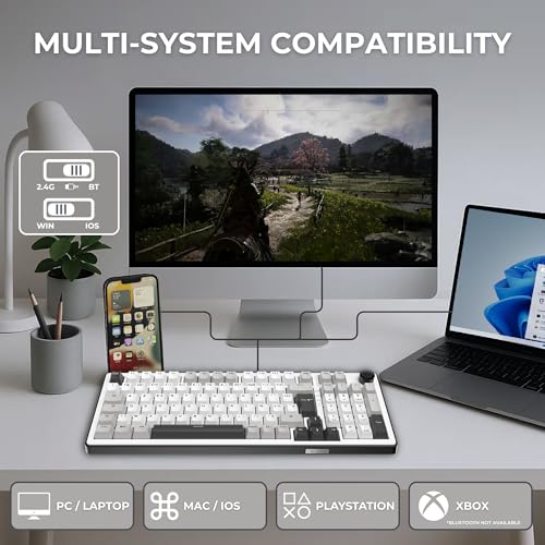 KEYZ Elite 400 WG Tastiera Gaming Wireless Tri-Mode 2,4 GHz/Bluetooth/Cablata – Tastiera Meccanica Hot Swap - Tastiera gaming - Immagine 6