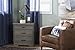 South Shore Versa Nightstand with 2 Drawers and Charging Station, Gray Maple, 16.38 in x 23 in x 27.75 in