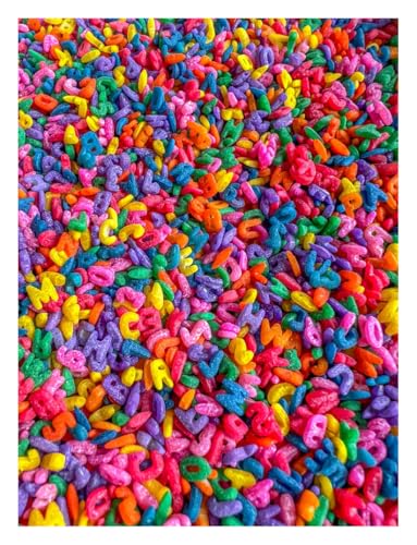 Image of Pasta Sensory Bin Filler for Sensory Table - Colored Pasta for Sensory Play (Rainbow Alphabet Pasta, 4 Cup)