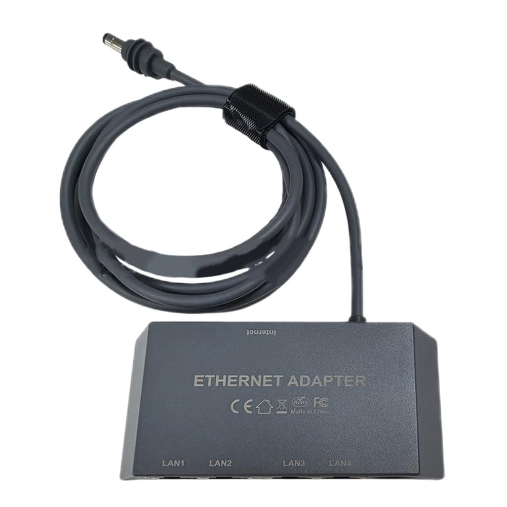 Adattatore Gigabit Ethernet a 4 porte per Starlink Gen 3 e Mini, splitter di rete RJ45 con cavo da 0,5 m, Plug and Play per router, PC, console di gioco, grigio
