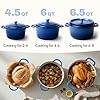 6 Quart Dutch Oven Pot with Lid, Non Stick Enameled Cast Iron Dutch Oven for Bread Baking, Heavy-Duty, Oven Safe Ceramic Cookware Up to 500°F for Baking, Braising, Stews, Roasting, Blue #2