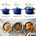 6 Quart Dutch Oven Pot with Lid, Non Stick Enameled Cast Iron Dutch Oven for Bread Baking, Heavy-Duty, Oven Safe Ceramic Cookware Up to 500°F for Baking, Braising, Stews, Roasting, Blue