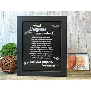 Papa chalkboard frame gift for papa for fathers day birthday birth of grandchild made in usa  urban country home decor
