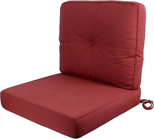 Cojines para sillas de exterior, 24 x 24 pulgadas, impermeables, resistentes a la decoloración, cojines para muebles de patio, sofá de jardín, funda