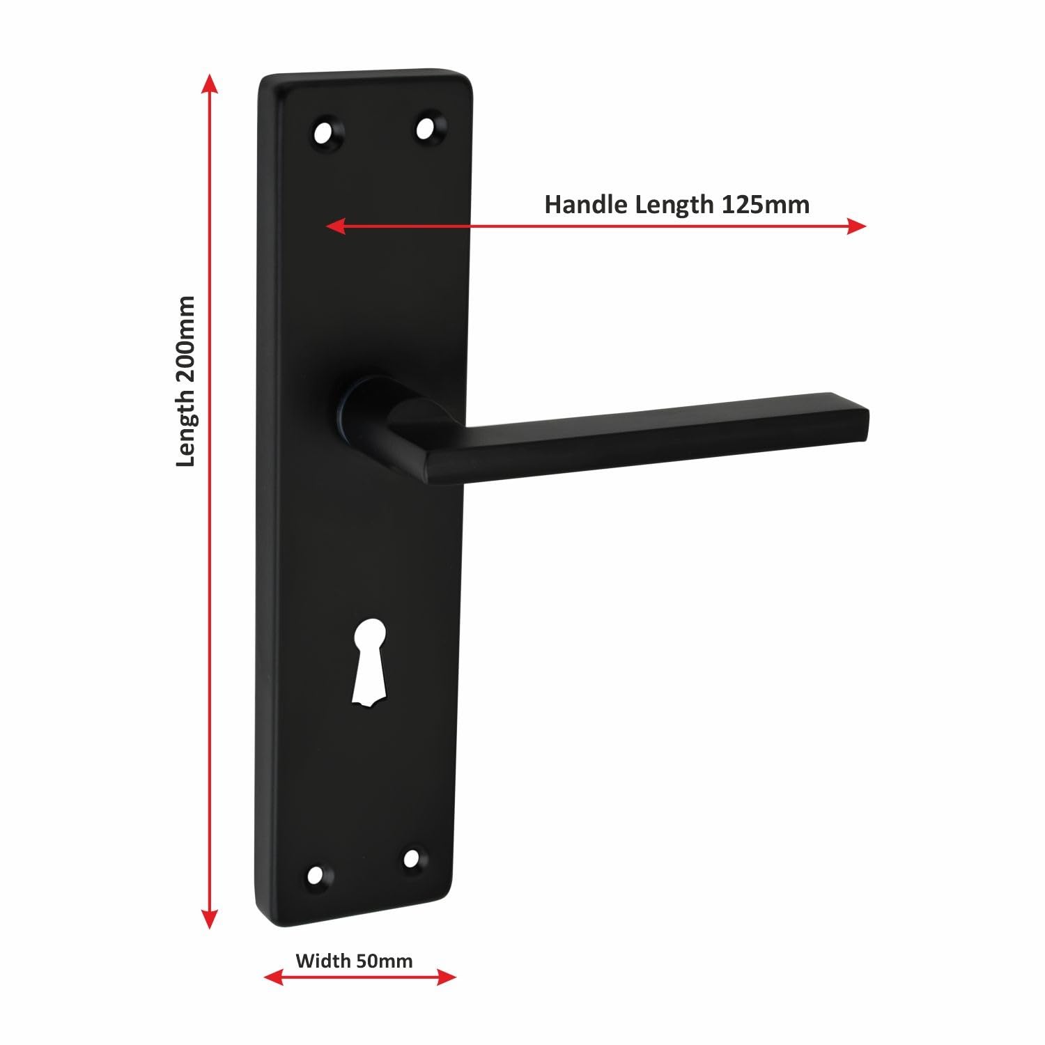 Milton 8 Inch Aluminum Mortise Lock Set - MSS-2002 Black — Amazon image 2