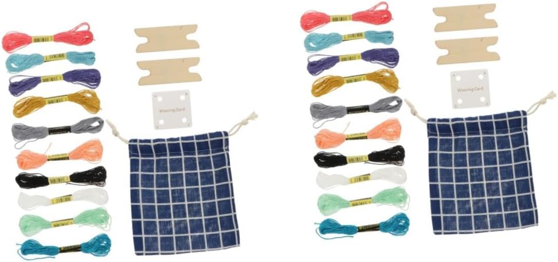 ARTIBETTER 2 Sets Weaving Shuttles Tools Set Weaving Cards Tools Unfinished Craft for Boys and Girls