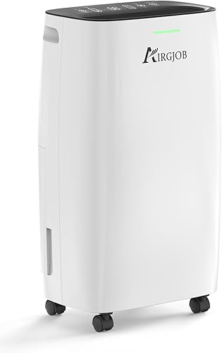 Deshumidificador de 32 pintas para sótanos Deshumidificador con drenaje automático o manual Deshumidificador compacto con control inteligente de