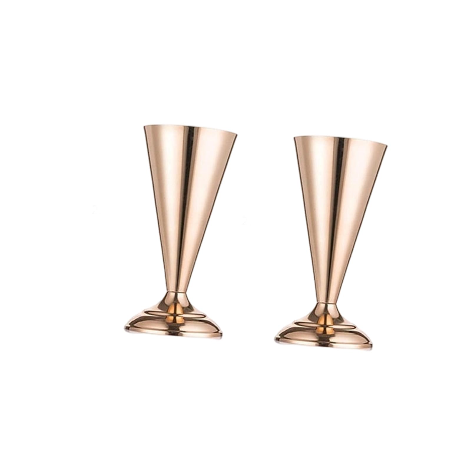 2Pcs Tabletop Metal Wedding Flower Trumpets Vases Table Decorative Centerpieces Artificial Arrangements Metal Vases