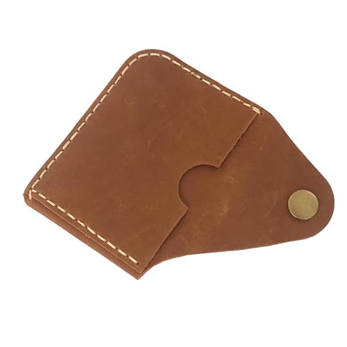 Miniatura 3 de New Upgraded Version Handmade Minimalist Card Case Simple Thin Wallet with Card Slot Card Holder (light brown)