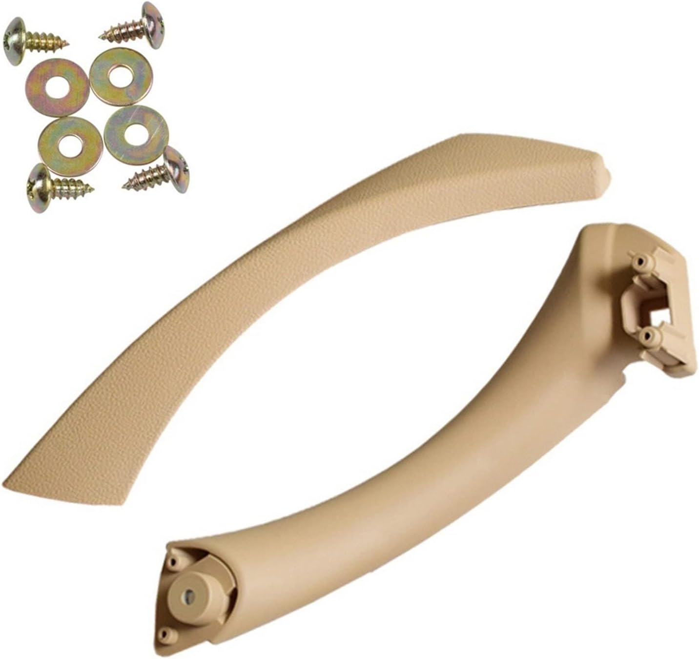 Gray Beige Black Left Right Car Interior Handle Inner Door Armrest Panel Pull Trim Cover, For BMW, for 3 Series E90 E91 328 330 335 Car Interior Door Handle(Beige-Set-Left)