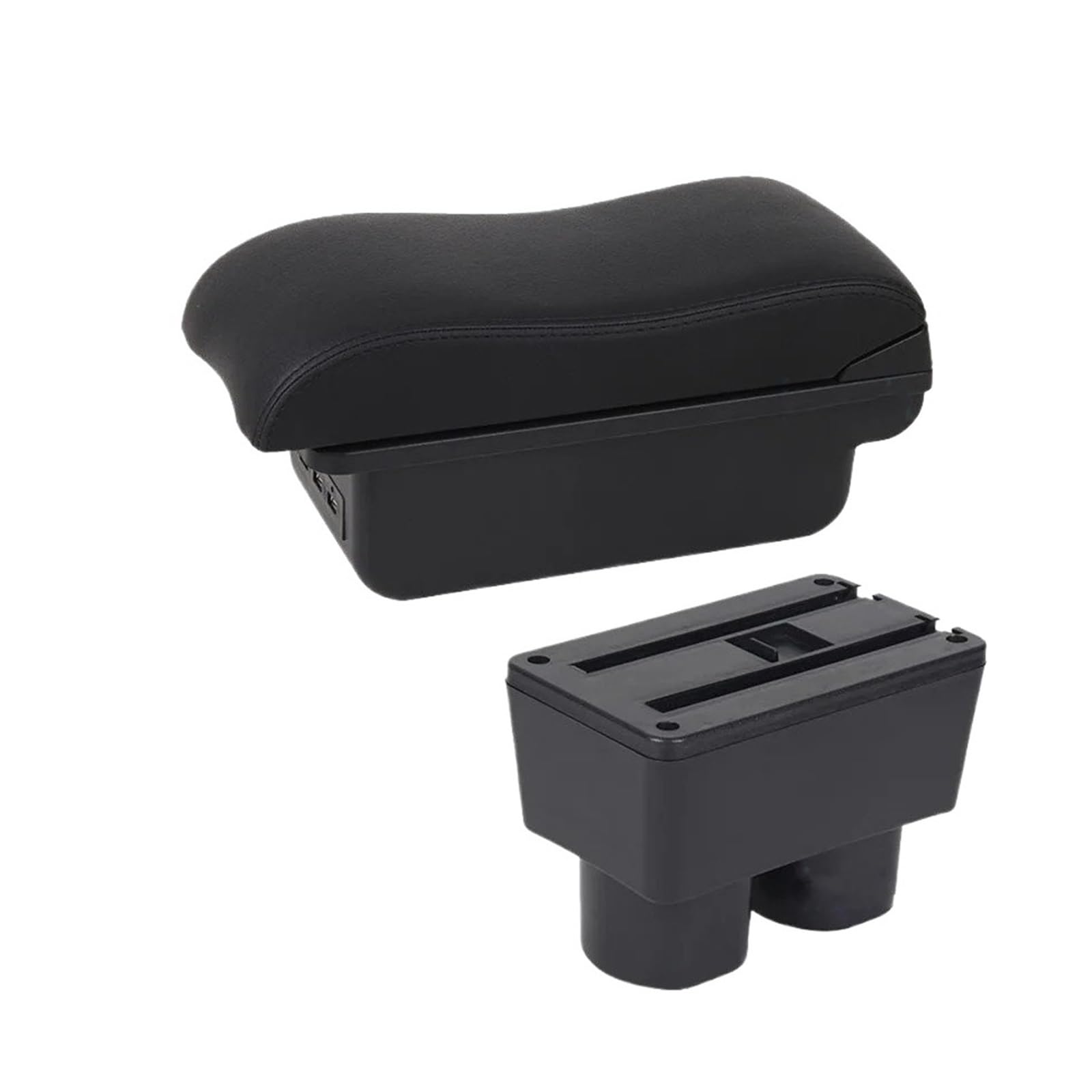 ECBUGAT For Nissan For Tiida C11 For Sylphy For Versa For Latio Car Armrest Box Interior Center Storage Accessories Car Armrest Box(B2 Black line 3USB)