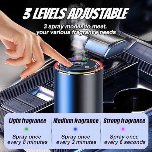 Image of Smart Car Air Freshener, Car Air Freshener Diffuser with 3 Color Starry Sky Projection, Cars Scent Diffuser with RGB Music Syncing Light, 3 Mode Adjustable, Auto On /Off Cars Diffuser, 50ml Cologne