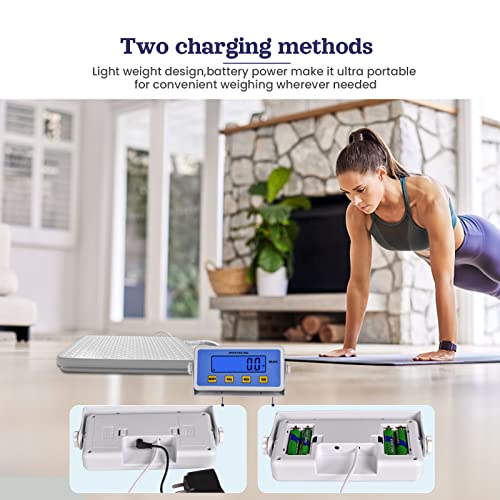 Medical Scale - Heavy Duty 440 lb High Capacity Wrestling Scale for Body Weight with Easy to Read LCD Display Physician Scale, Professional Medical Grade Scale for Doctor Home Gym Office