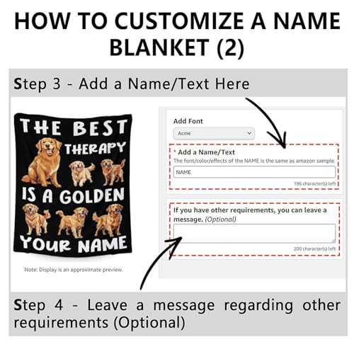 Custom Golden Retriever Blanket for for Baby - 30x40 Inches Lap Size - Soft Fluffy Cozy Blankets Gift - Black Funny Blanket for Couch, Work