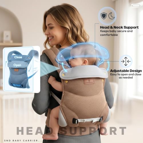Image of StarAndDaisy Baby Carrier for 0 to 3 Year Baby Carrying Bag /Carrier for new Born with 2 Carry Positions Front & Back Baby Carrying Bag with Breathable Fabric & M Shape Support