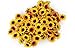 Artificial Little Sun Flower Heads Silk Pack of 100 Yellow