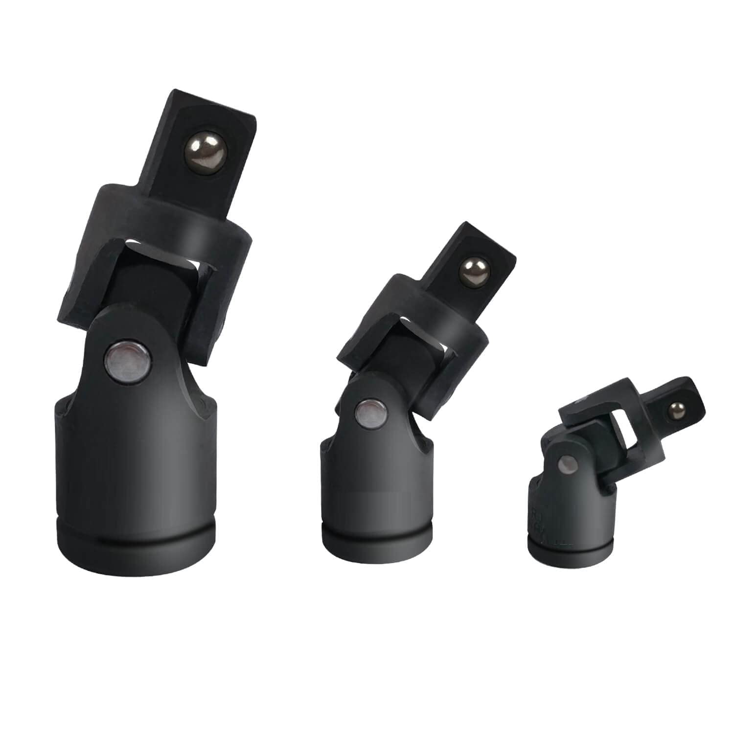 TERRIFI Universal Joint Socket Set, Chrome Vanadium Steel Swivel Socket Adapter Set, 1/4IN, 3/8IN, 1/2IN Drive Universal Joint Set 3-Piece