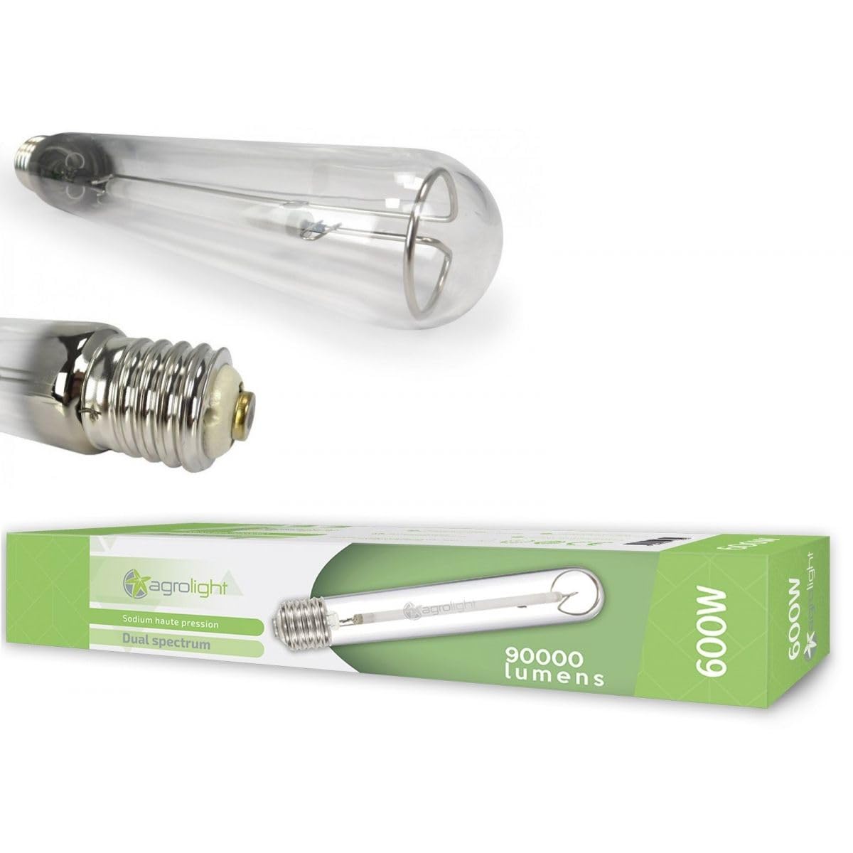 AGROLIGHT Lampe HPS 600W Double Spectre Haute Pression Sodium 90000 Lumens Croissance et Floraison