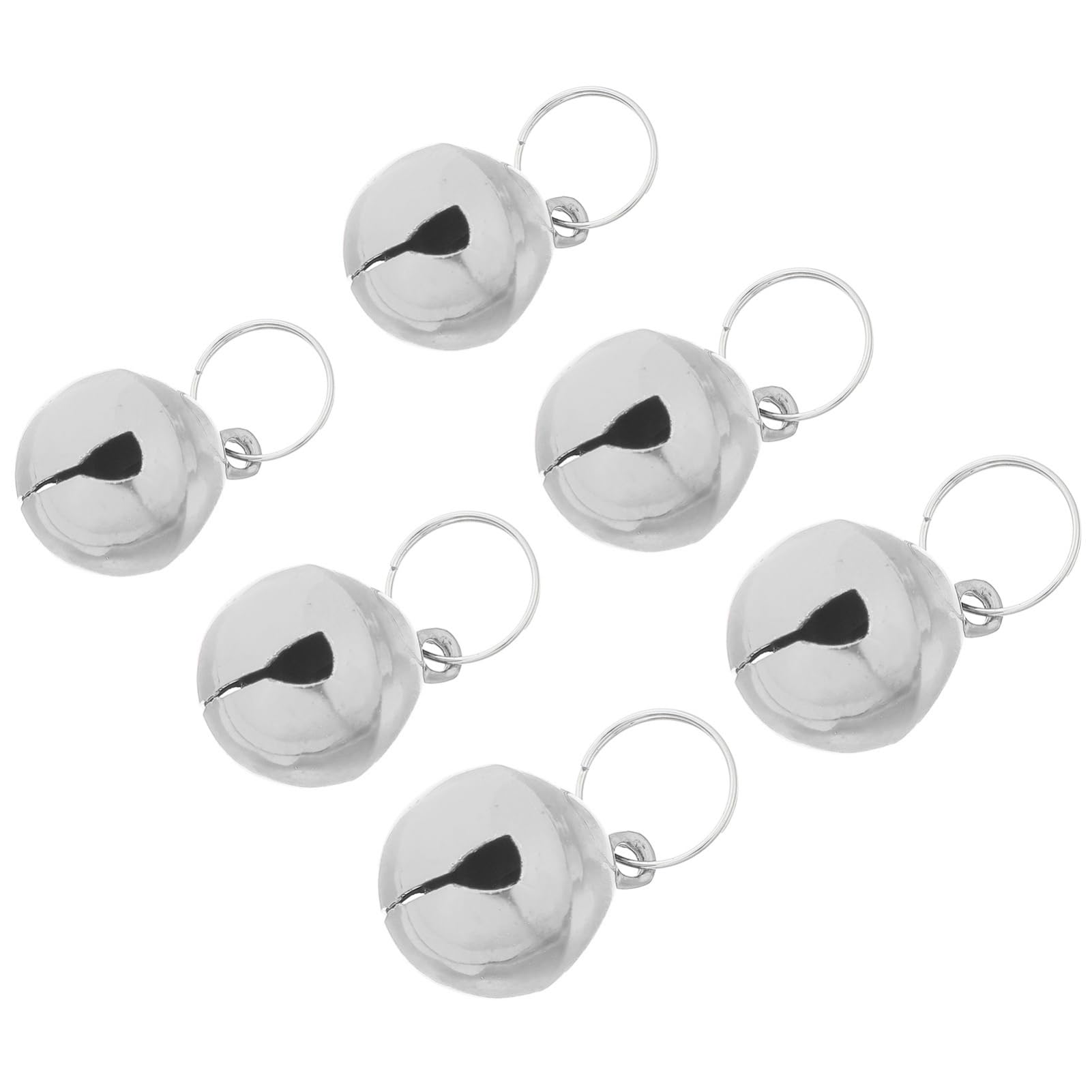SUPVOX 6Pcs Pet Collar Bells Loud Crisp Sound Pet Pendant Accessories Lost Keyring Charm for Dogs Cats Materials for Indoor Positioning
