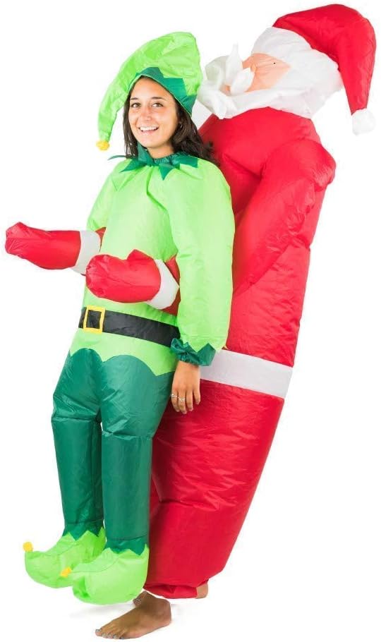 Bodysocks Christmas Xmas Santa's Elf Helper Inflatable Costume for Adults (One Size)