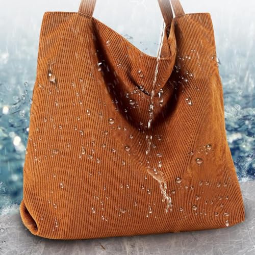 Bolsa Tote de pana para mujer ligera y casual miniatura 3