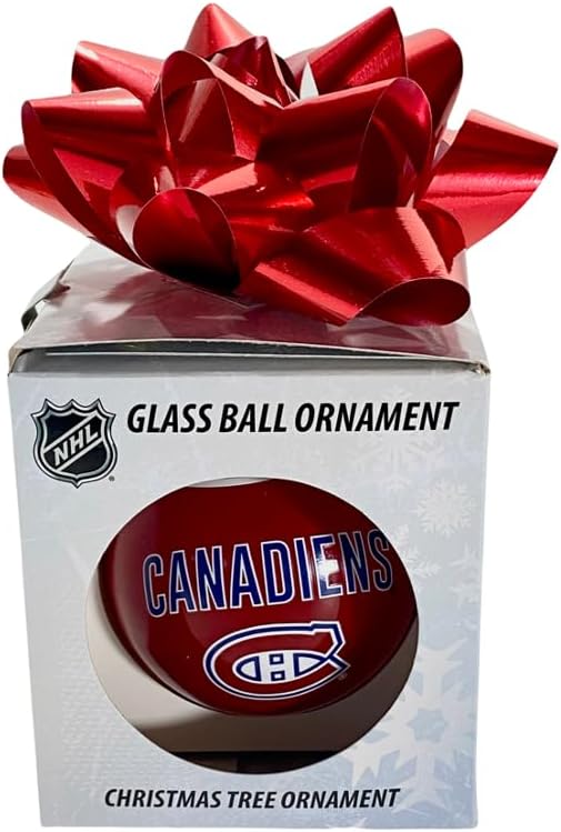 Montreal Canadiens – Collector's Edition Canadiens Glass Ball Ornament – Represent The Red, White and Blue and Show Your NHL Spirit with Licensed Canadiens Holiday Fan Decorations - Image 2