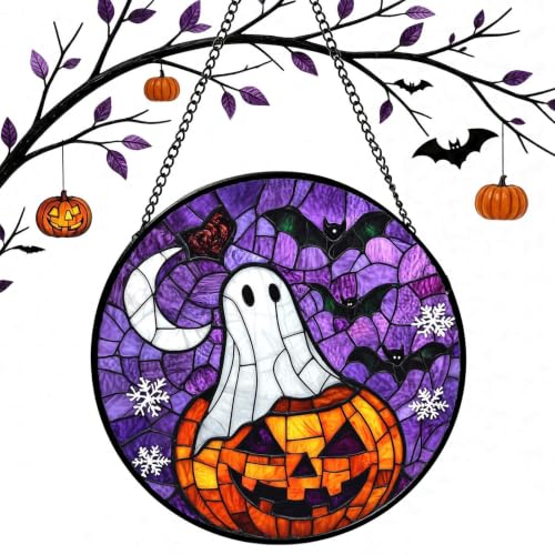 Atrapasol de calabaza para Halloween y adorno colgante de jardin 8