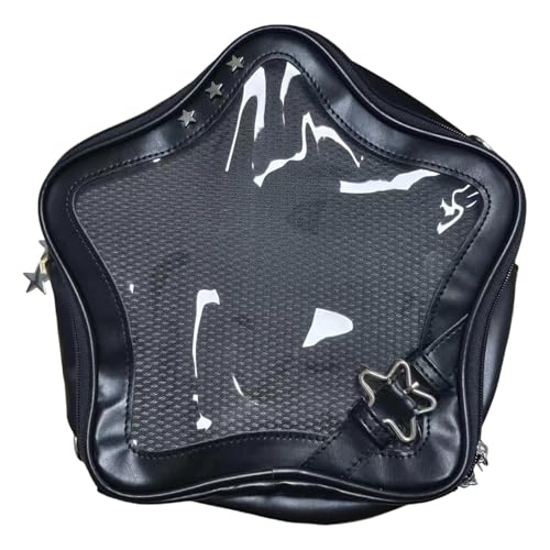 Sac bandoulière style japonais noir étanche taille unique avec multipoches