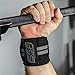 SERIOUS STEEL FITNESS Weightlifting & Powerlifting Wrist Support w/Thumb Loop | Sold as Pair! (Black/Gray Line, 18