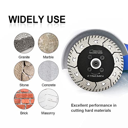 Shdiatool 3-Inch Diamond Cutting Blades Two-In-One Design Granite Turbo Cutting Disc Cut Grind Sharpen Marble Concrete And Bricks 75Mm #TOP2
