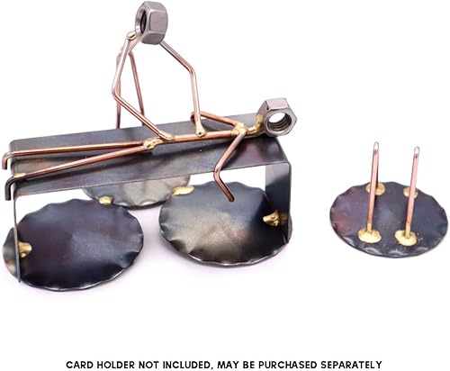 Miniatura 6 de Estatuilla de metal hecha a mano de quiropráctica, arte de metal soldado a mano y esculturas de metal reciclado, accesorios únicos de escritorio,