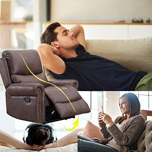 Recliner Chair Reclining Recliner Sofa Couch Sofa Palomino Fabric Home Theater Seating Manual Recliner Motion For Living Room #TOP3