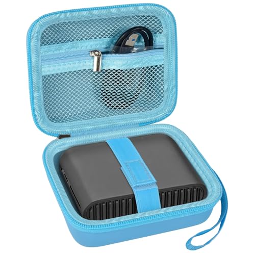 Image of Case Compatible with TP-Link Ultra-Portable Wi-Fi 6 AX1500 AX3000 Travel Router, Storage Holder for TL-WR1502X TL-WR3002X Portable WiFi Hotspot, Ethernet Cable Network (Box Only)-Blue