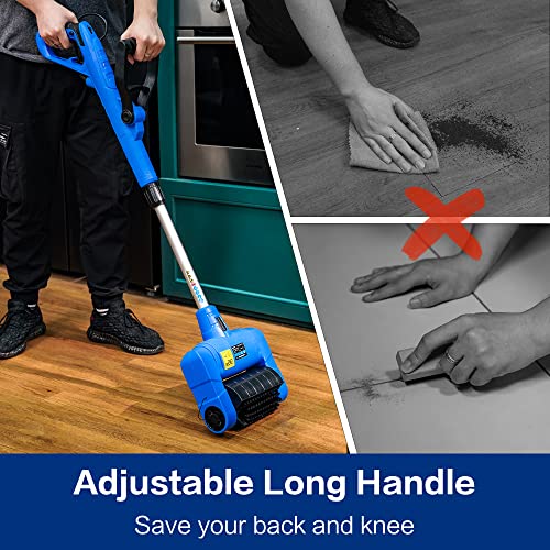 Grout Cleaner Machine with Grout Brush,Heavy Duty with Wire Surface Brush,Standy Safety Grout Scrubber,Moss,Weed Between Floor Tiles,Patio,Board,Bricks, (Outdoor Bundle)