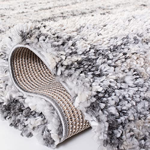 Tapete SAFAVIEH Fontana Shag 4'x6' Gris y Marfil miniatura 5