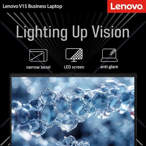 Image of Lenovo V15 Business Laptop, Next-Gen Intel Quad-Core Processor, 15.6 inch FHD 1080p IPS Display, 16GB DDR5 RAM, 256GB SSD, Wi-Fi 6, RJ-45, Dolby Audio, Windows 11 Pro w /MS 365 for the Web, no Mouse