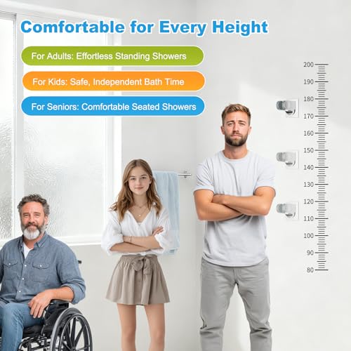 Hibbent Shower Head Holder, Strong Adhesive Handheld Showerhead Bracket - image 5