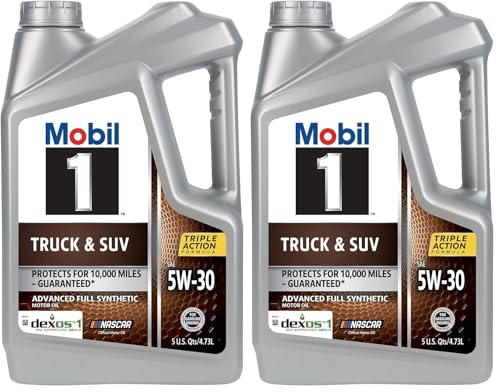 Image of Mobil 1 Motor Oil 5W-30, 5 Quart | Full Synthetic | Truck & SUV | Pack of 2