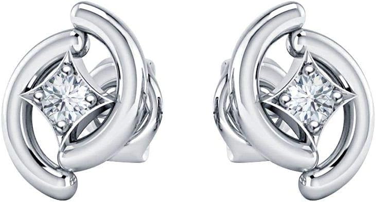 Earrings for Wedding-Sterling Silver Cubic Zirconia Stud Earrings Womens Jewelry