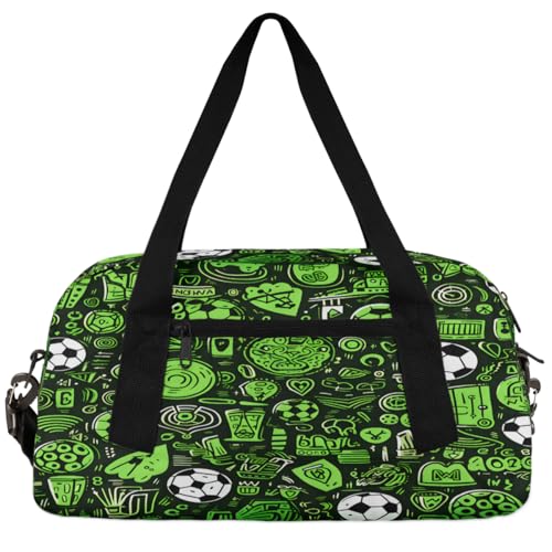 Soccer Games Kids Duffle Bag Boys Girls Small Sport Dance Gym Bag for Overnight Travel Weekender Carry On