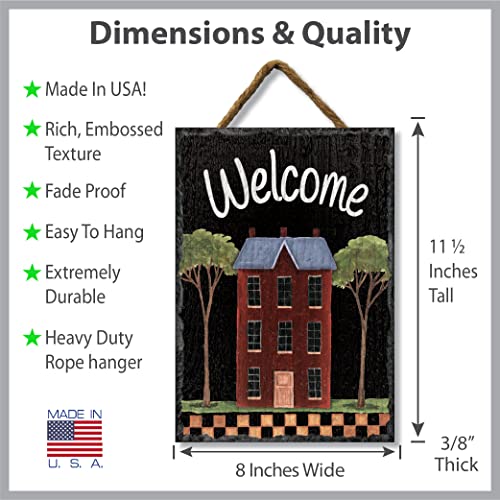 My-Word-Primitive-House-Slate-Impressions-Wall-Hanging-Welcome-Sign-Rustic-Farmhouse-Home-Decor-for-your-Living-Room-Dining-Room-Kitchen-Bedroom–Large-8×1125 My Word Primitive House Slate Impressions Wall Hanging Welcome Sign Rustic Farmhouse Home Decor for your Living Room Dining Room Kitchen Bedroom–Large 8×1125