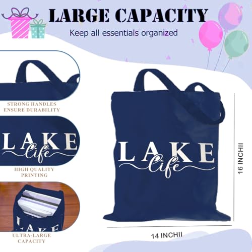Lake Life Tote Bags for Women | Water-Resistant Beach Totes | Lake House Gifts for Mom/Wife3