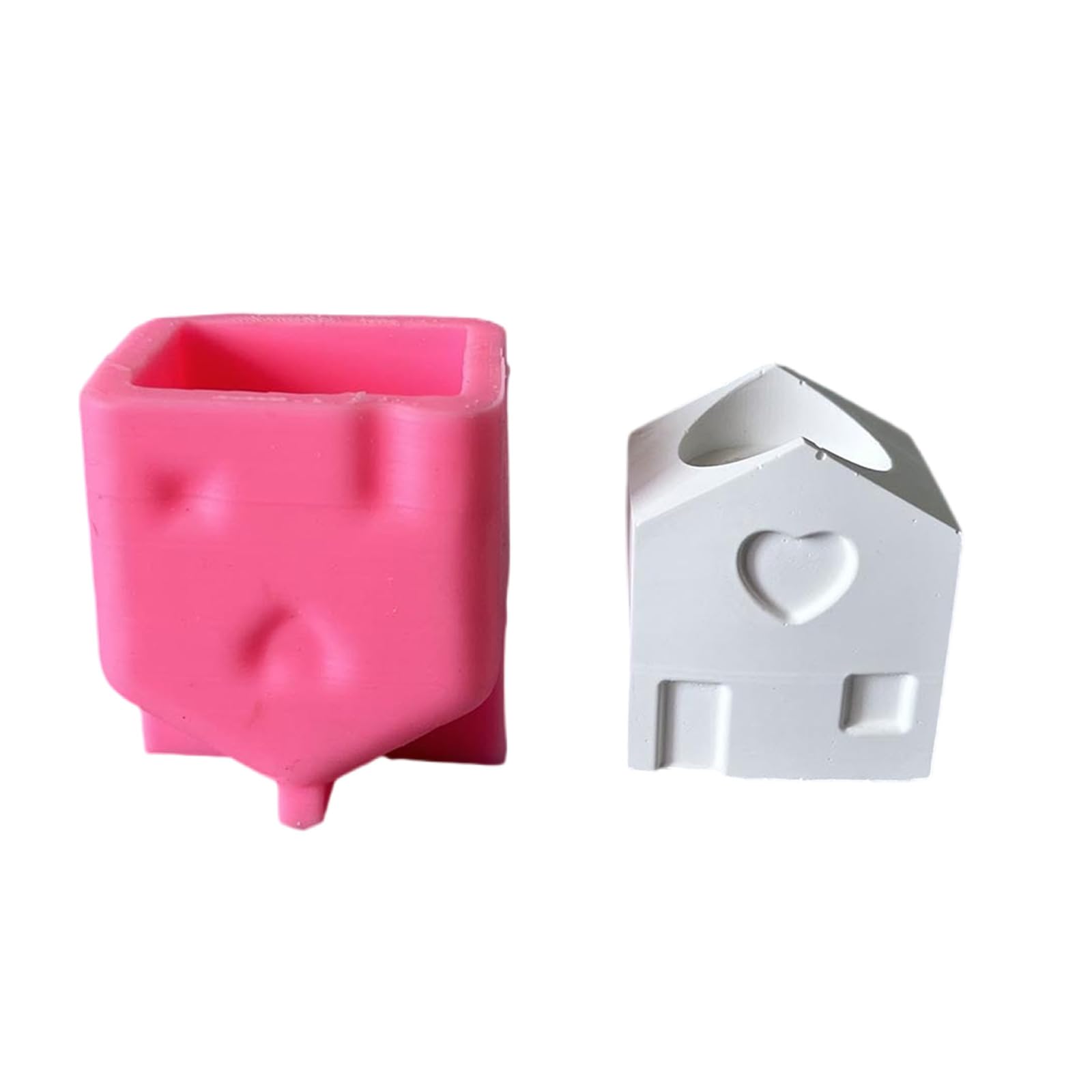 Tsophreniq Candlestick Silicone Molds Ornament Small House Holder Molds Plasters for Holder Making Small House