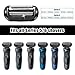 Series 5 53B Electric Shaver Replacement Head, Compatible with Braun Series 5/6 Shavers, 6072cc, 6090cc, 6020s, 6040cs, 6075cc, 5018s, 5049cs, 5035s, 5020s, 5050cs, 2 Packs