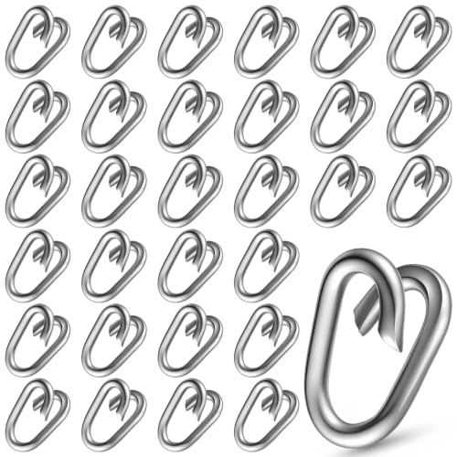 Moxweyeni 30 Pcs Chain &amp; Fittings Repair and Lap Link, 1/8" X 3/4"