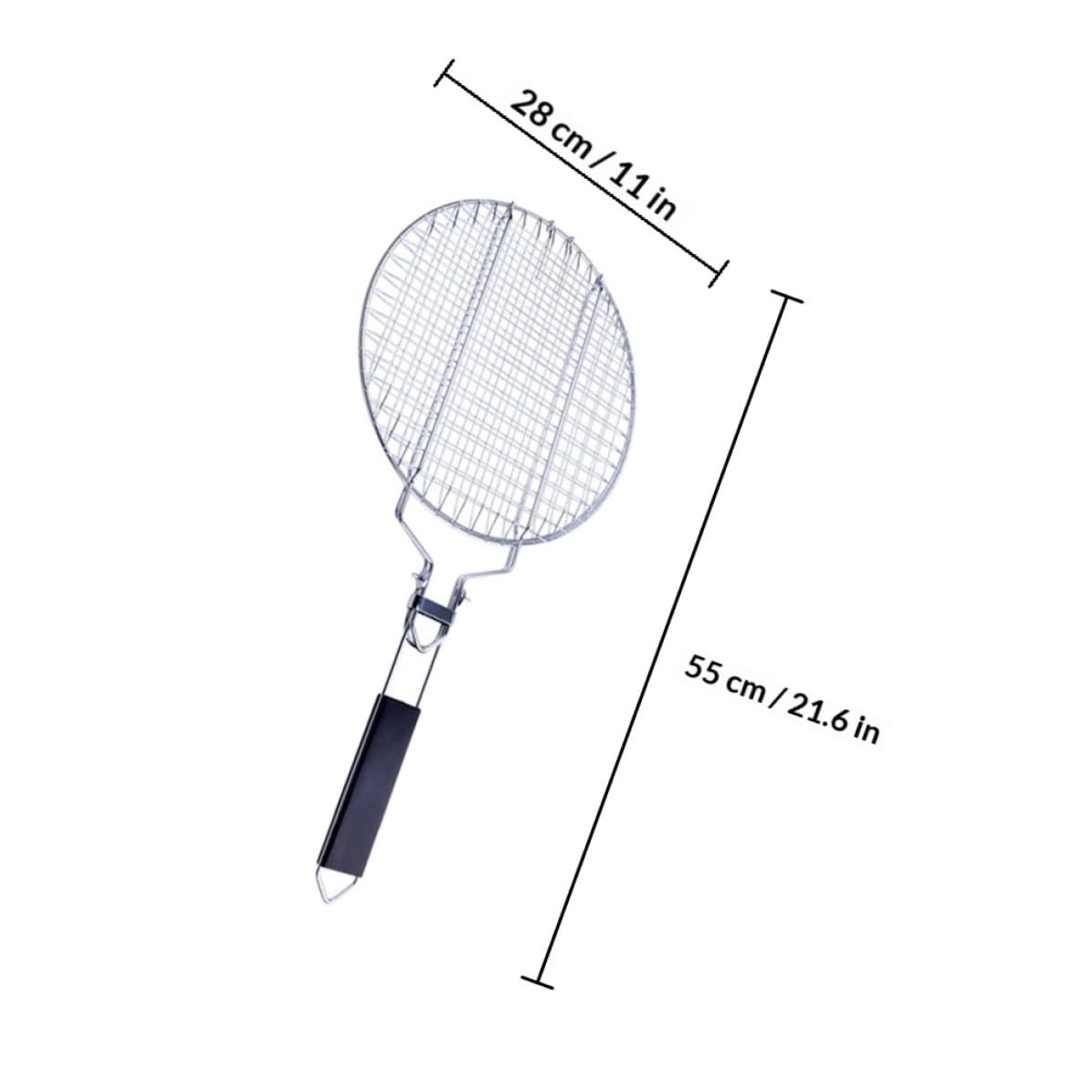 ULTECHNOVO Pinzas para Barbacoa Plata de Acero Inoxidable, Cesta Plegable Desmontable con Bolsa de Almacenamiento para Parrilla al Aire Libre