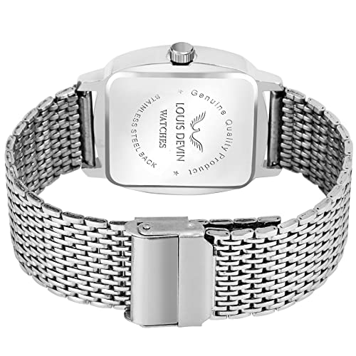 LOUIS-DEVIN-Mesh-Steel-Chain-Analog-Wrist-Watch-for-Men-LD-G042
